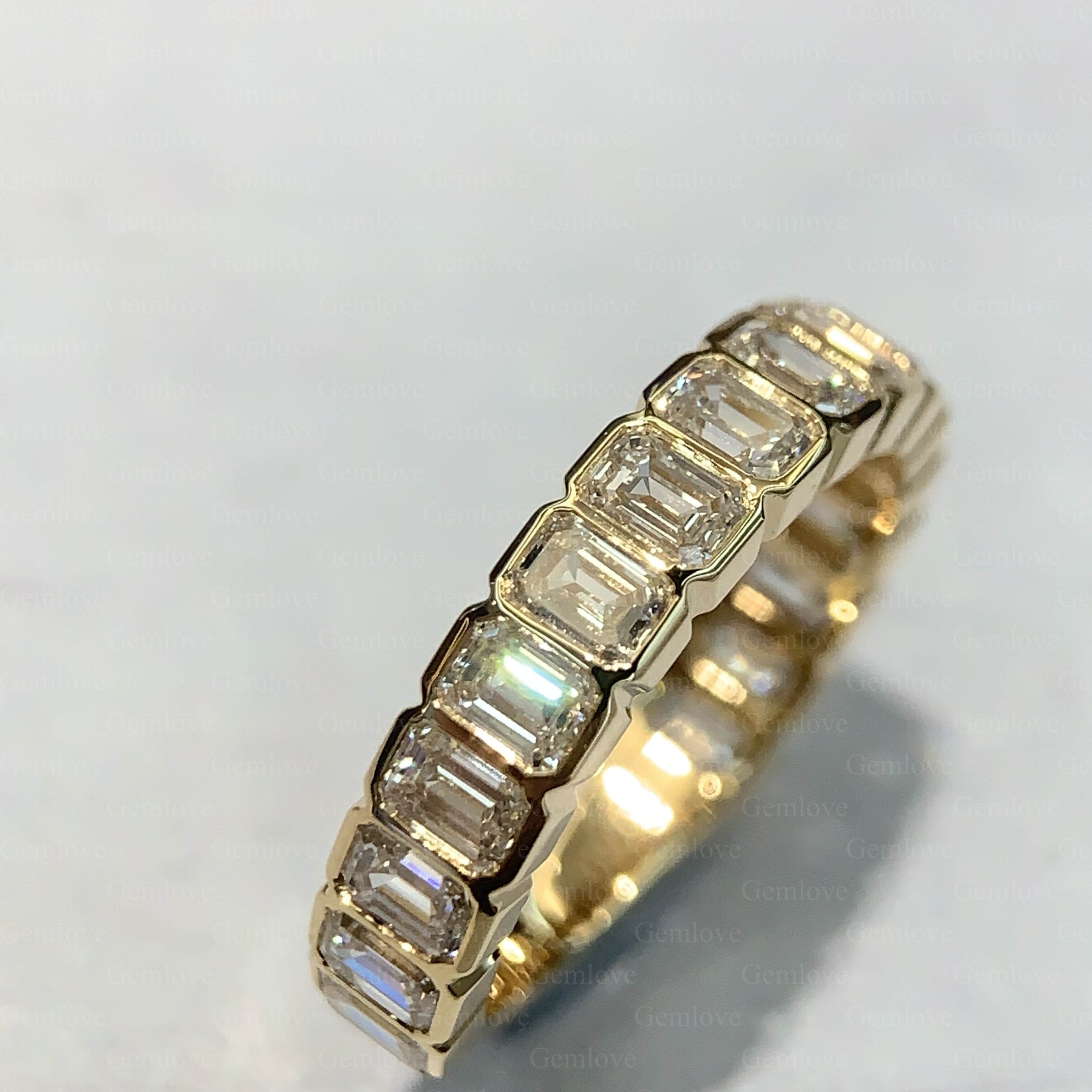 18K Gold Lab-Created Diamond Stackable Ring