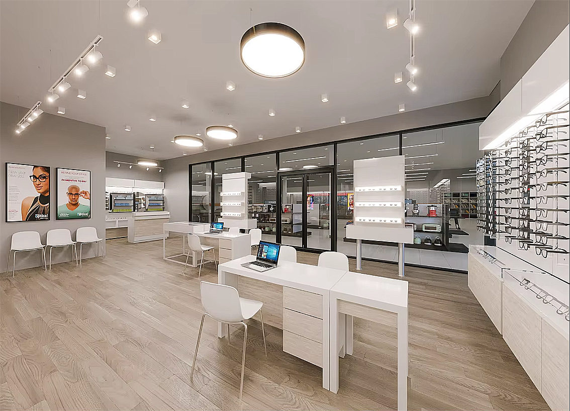 Retail Optical Store Glass Showcase