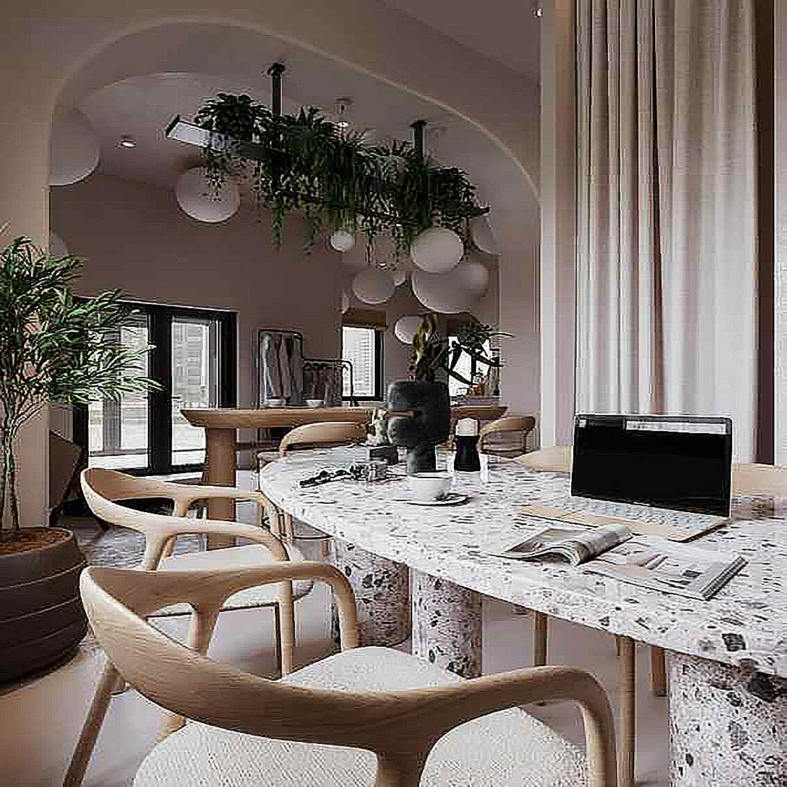 Customized Cafe Shop Restaurant Dining Set