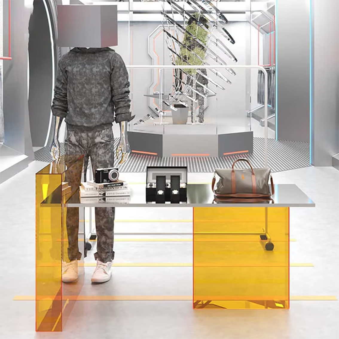 Affichage du magasin de vêtements personnalisé