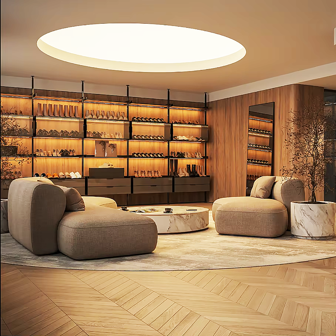 Customized Luxury Shoe Store Designs