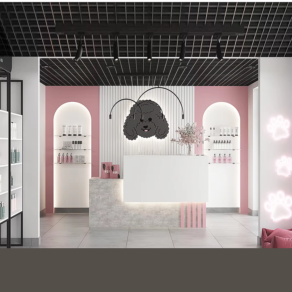 Custom Modern Pet Store Interior Design