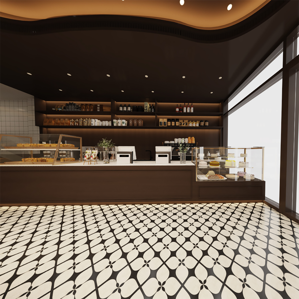 coffee shop cabinet；coffee kiosk；cafe decoration；coffee shop equipment