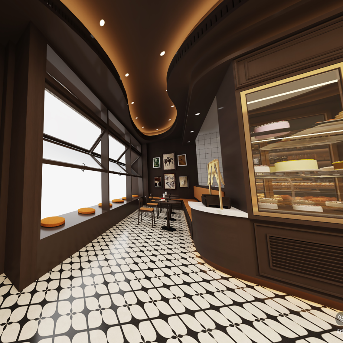 coffee shop cabinet；coffee kiosk；cafe decoration；coffee shop equipment