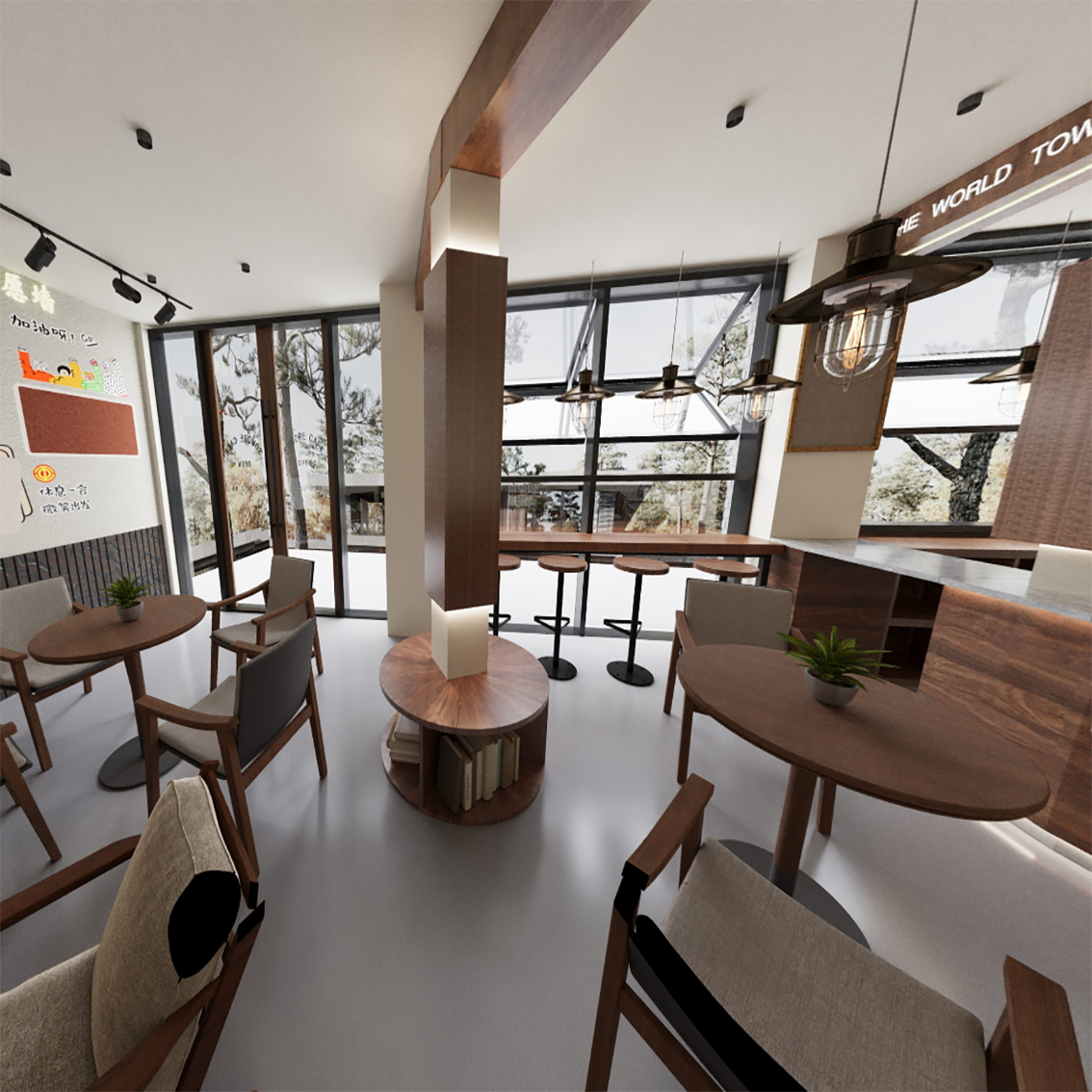 coffee shop cabinet；coffee kiosk；cafe decoration；coffee shop equipment