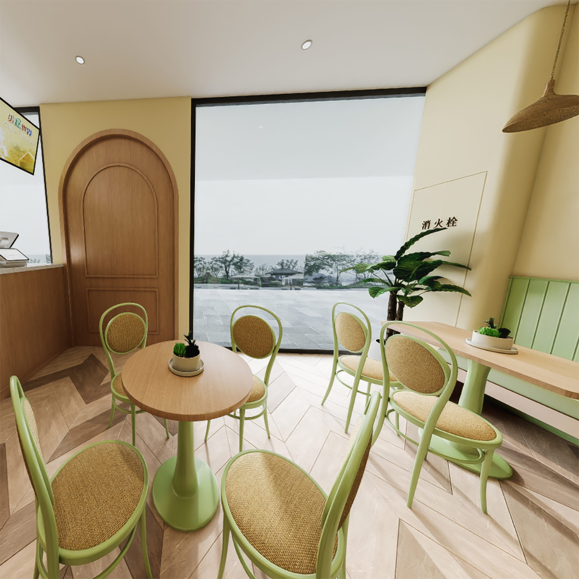 coffee shop cabinet；coffee kiosk；cafe decoration；coffee shop equipment