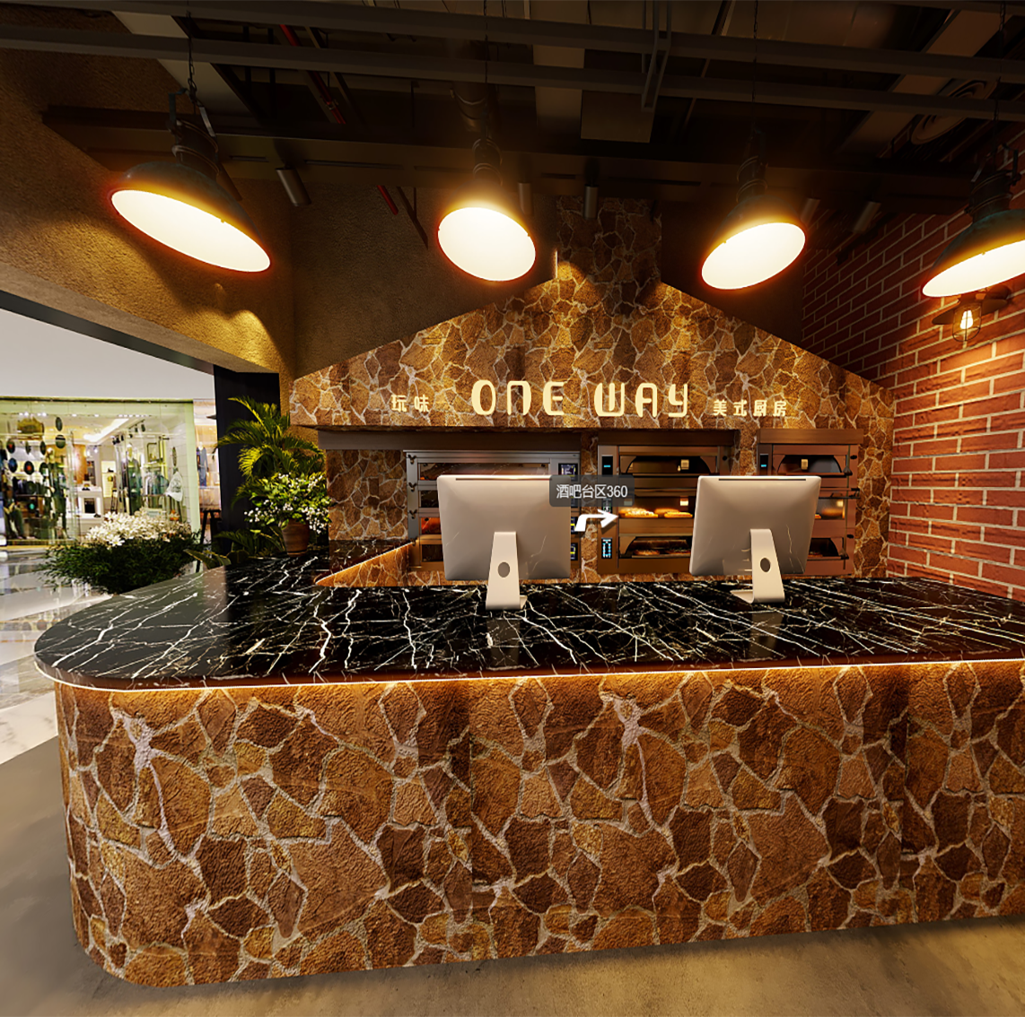 Luxury Commercial L-Shaped LED Bar
