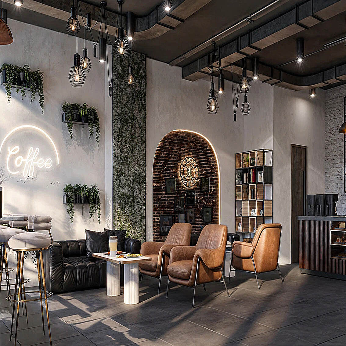 coffee shop cabinet；coffee kiosk；cafe decoration；coffee shop equipment