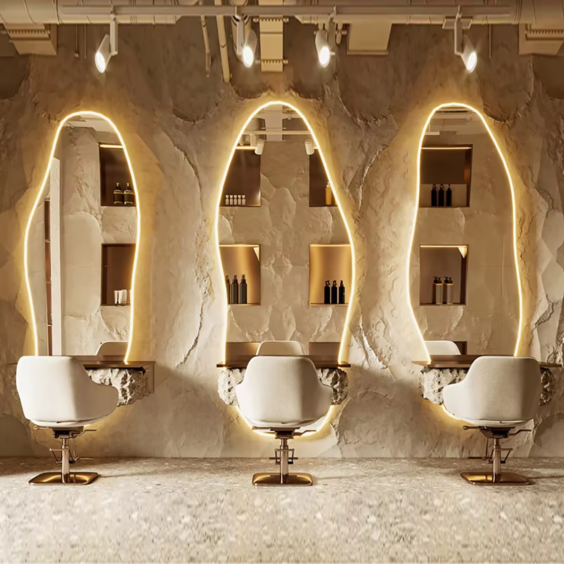 Customized Luxury Hair Salon 3D Design