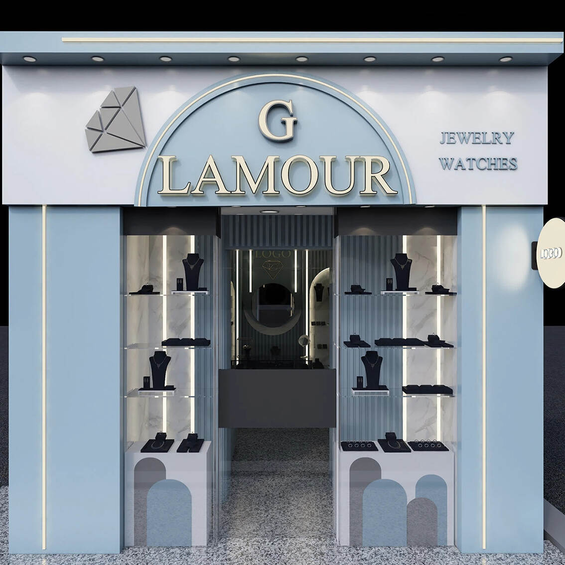 Professional Manufacturer's Custom Counter Display for Watches and Jewellery Shop
