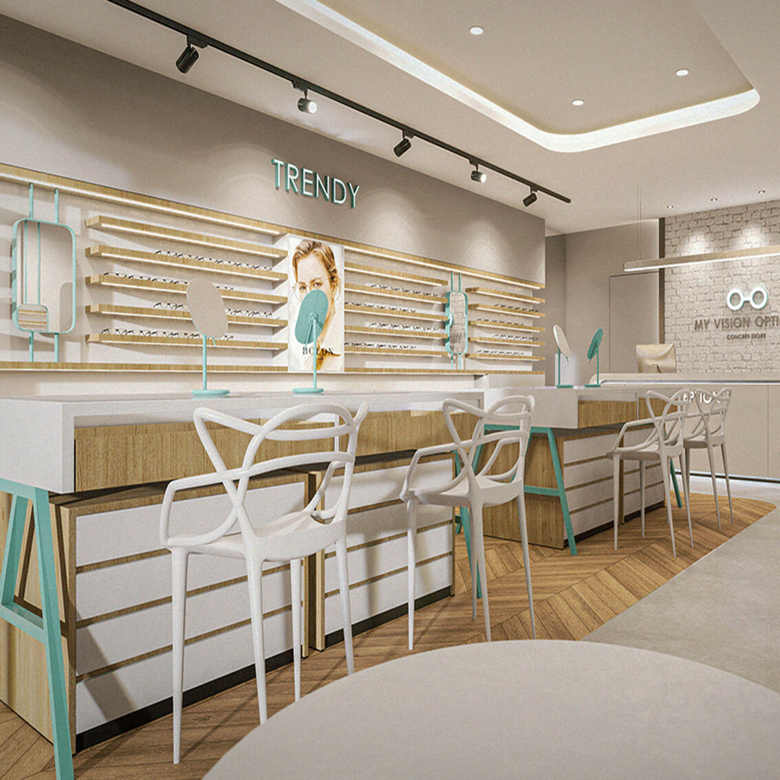 Fashion Eyewear Store Interior 3D Design