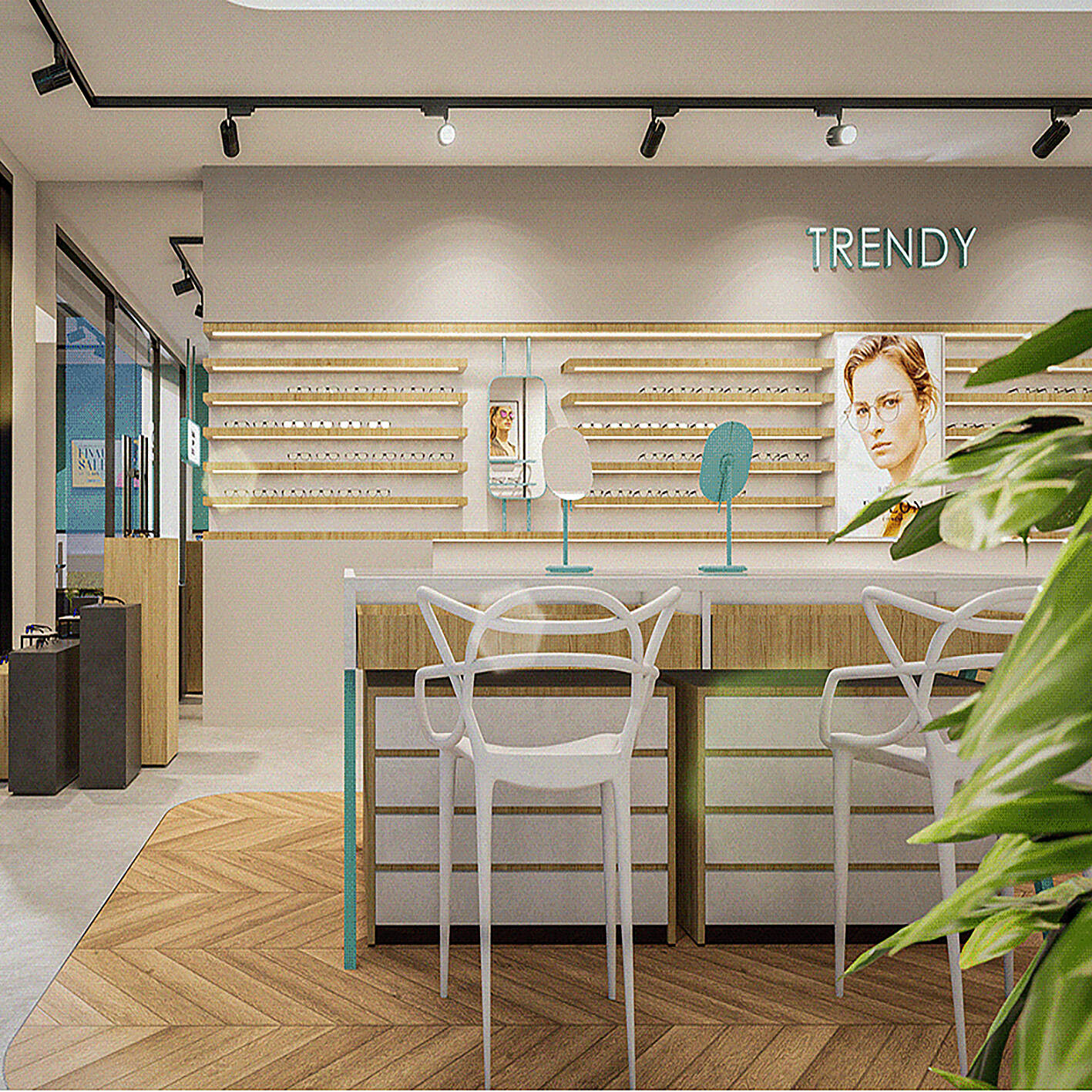 Fashion Eyewear Store Interior 3D Design