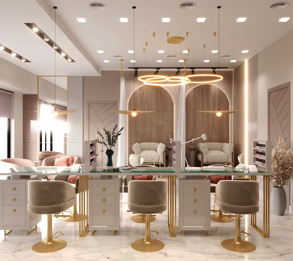 Beauty Salon Interior Design Nail Salon Decoration Ideas Customized Beauty Shop Furniture Manicure and Pedicure