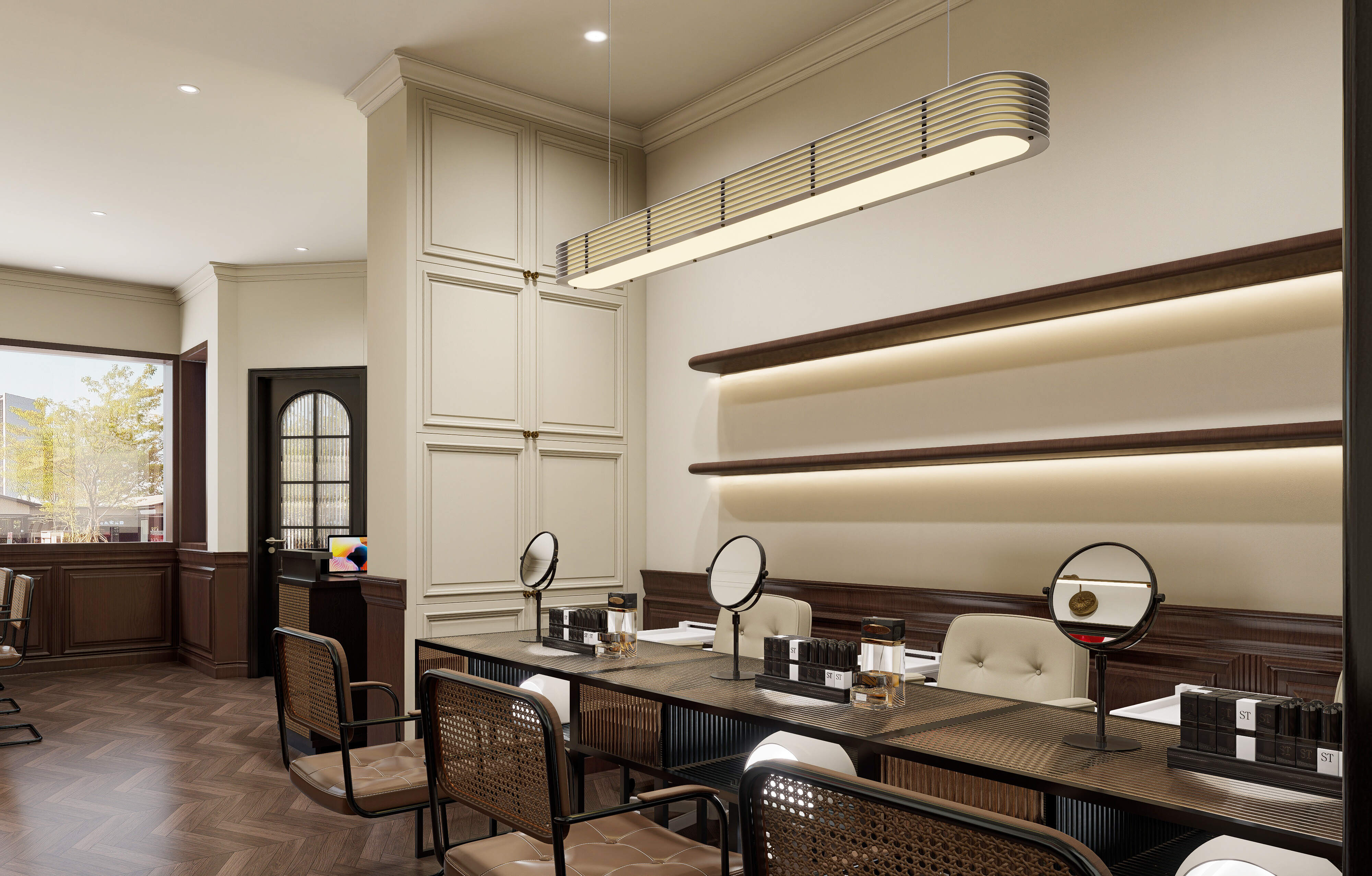 Beauty Salon;Nail Salon;Customized;Interior Decoration