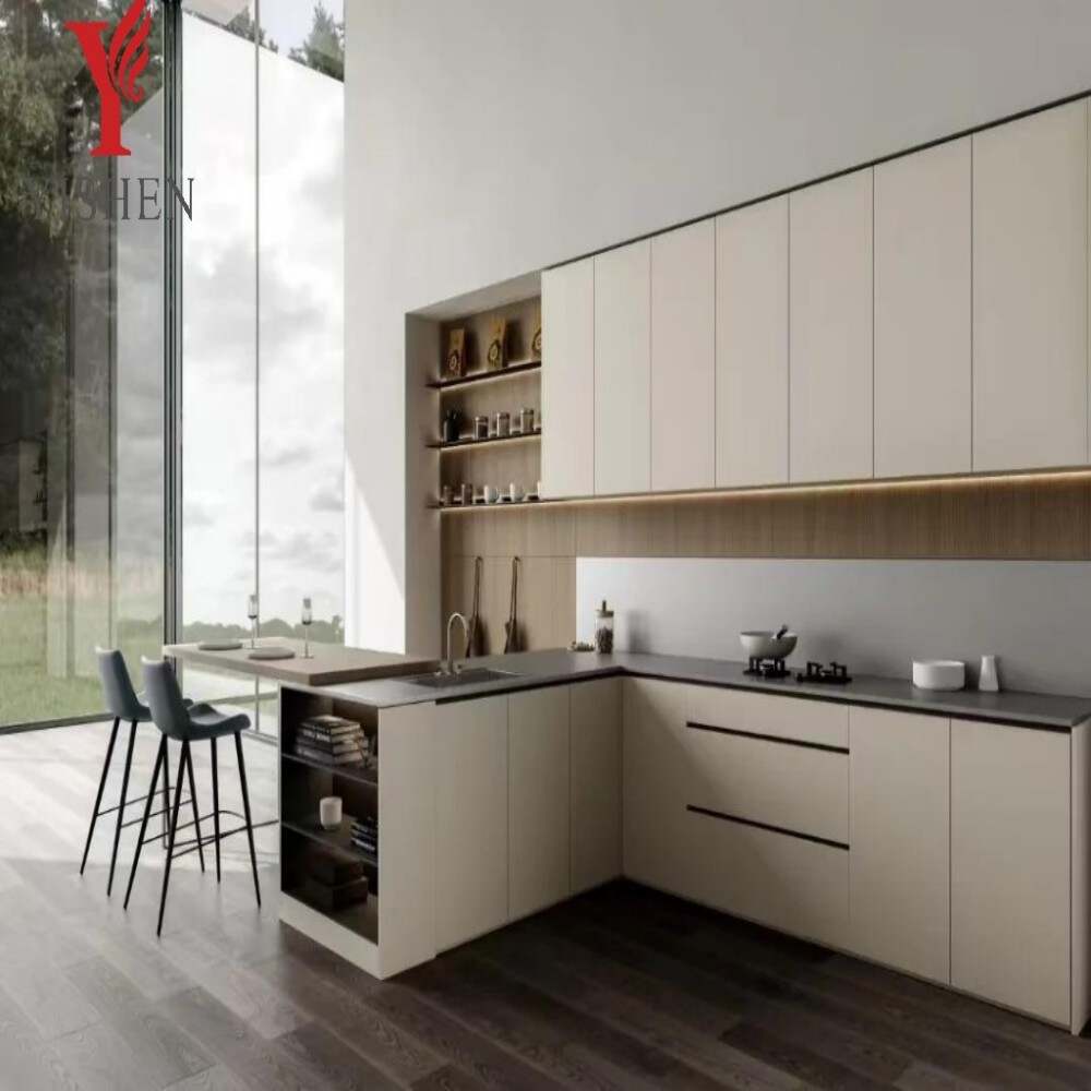 Modern Minimalist Luxury Stainless Steel Kitchen Cabinet