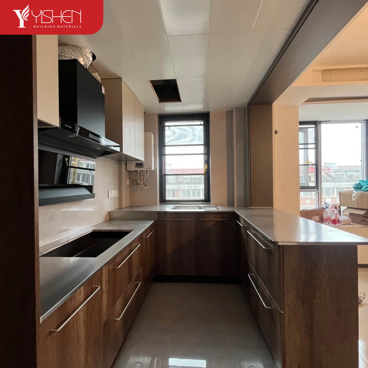 Custom Interior Kitchen Unit Stainless Steel Cabinet Fruniture
