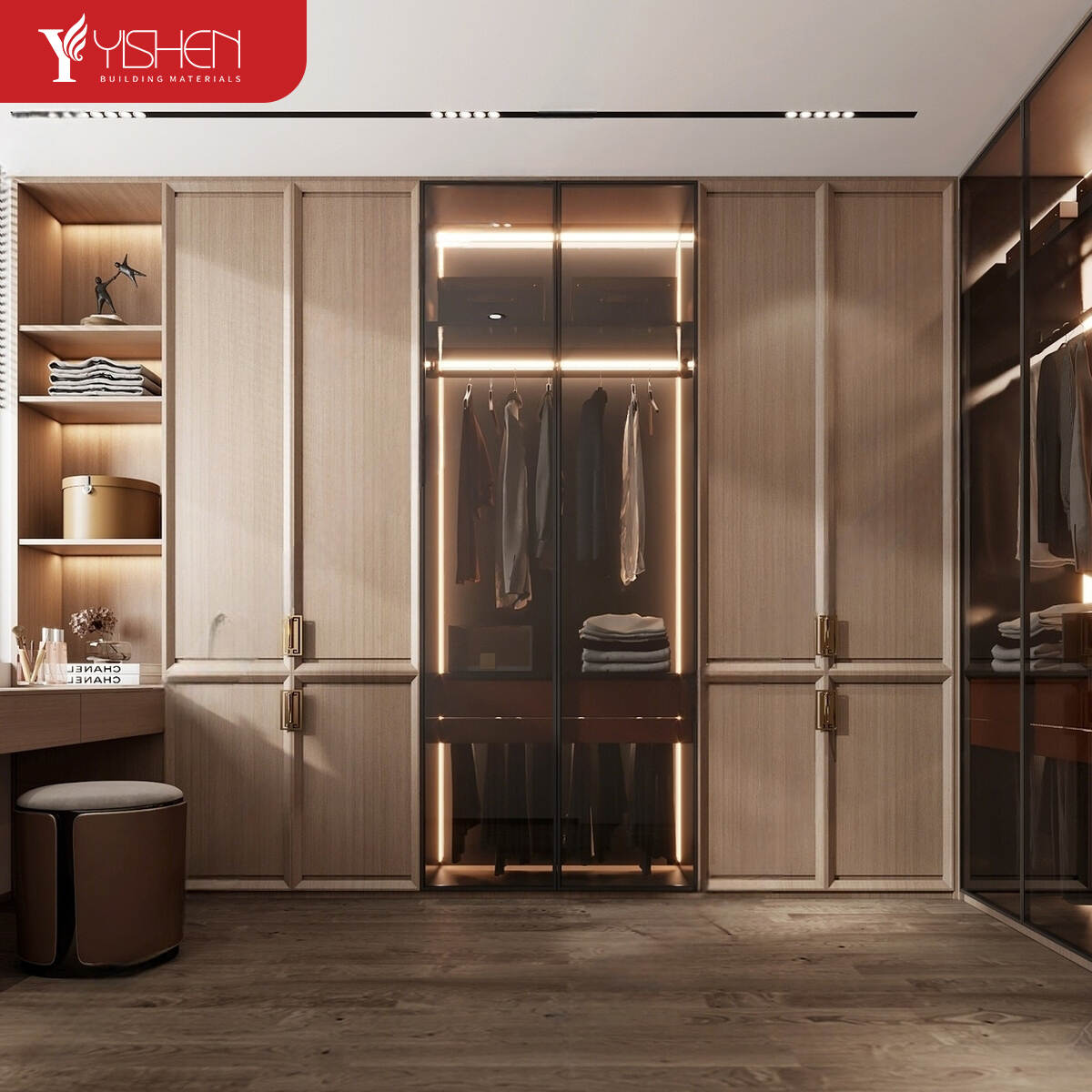 Modern Multifunctional Wardrobe with Large Storage Capacity