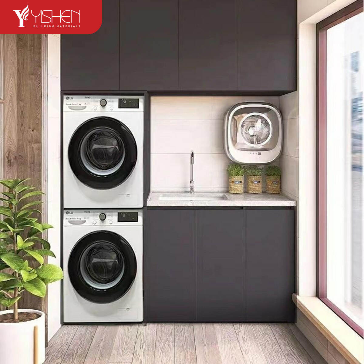 Minimalist Easy to Install Balcony Cabinet Set