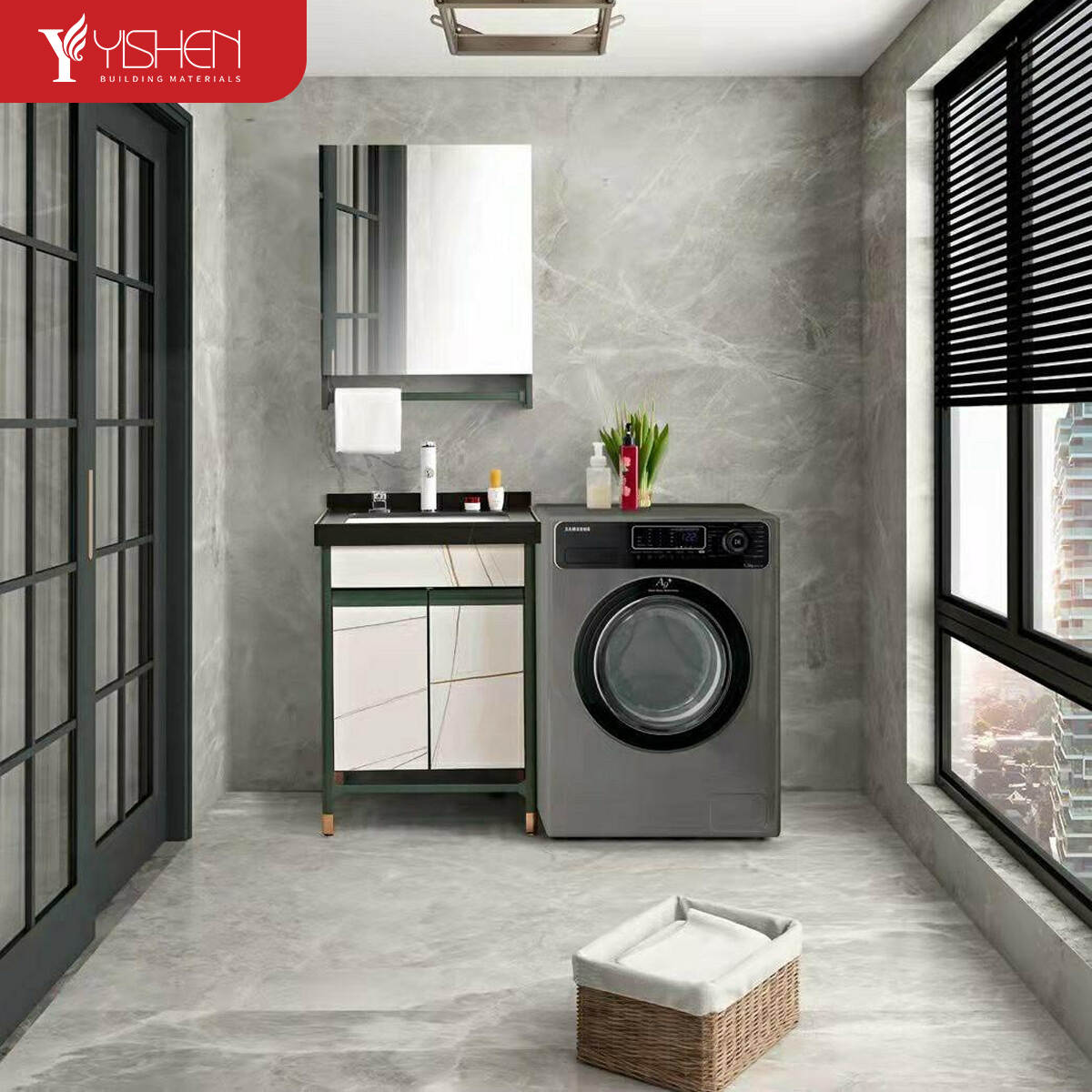 Multi-functional Balcony Cabinet All-in-One Laundry and Storage