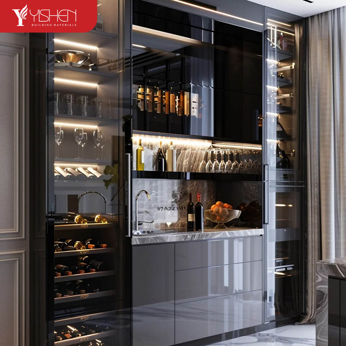 Luxury Style Wine Cabinet Storage for Elevated Interiors