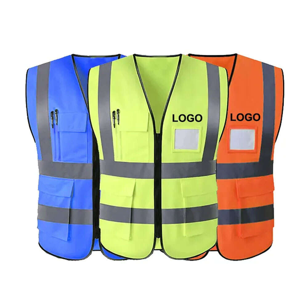Hi Vi Reflective Road Safety Vest Construction Work High Visibility Motorcycle Security Reflect Jacket With Pocket