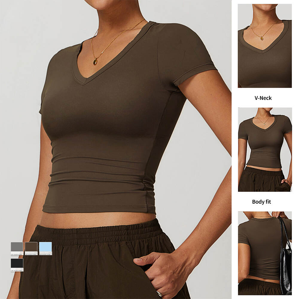 Women Gym Crop Top Shirt Custom Logo