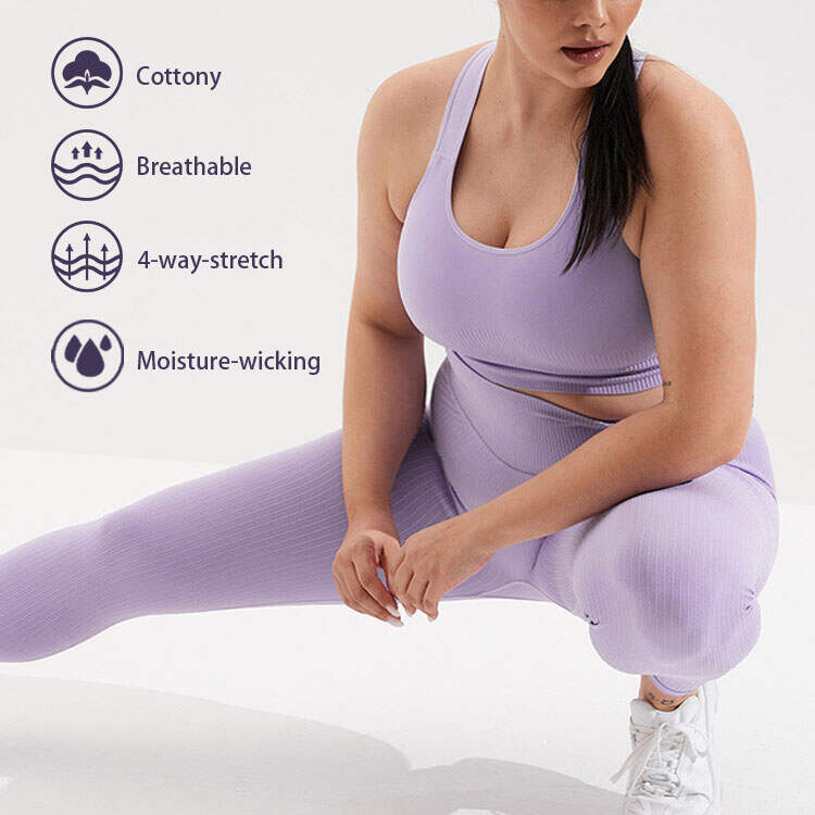 Yogawear Plus Size Sports Bra Leggings Set Custom Logo