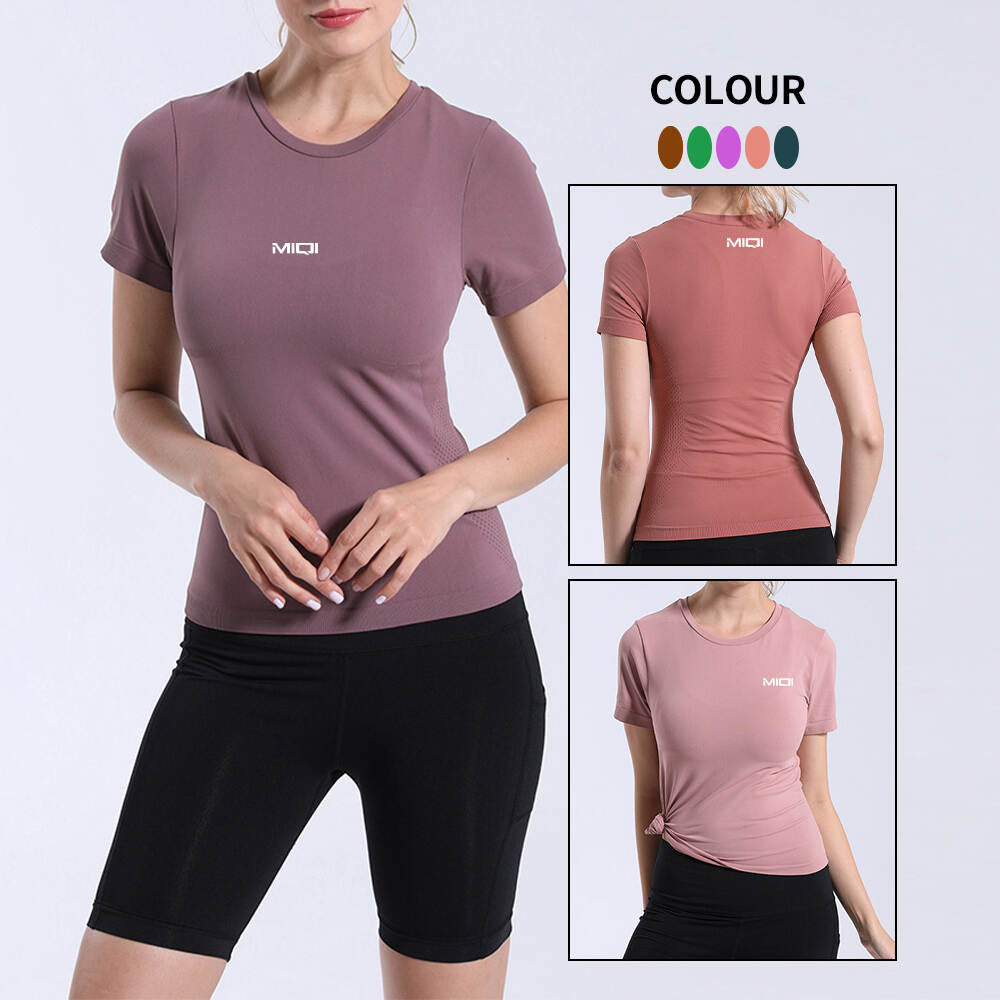Wholesale Womens Apparel Sports Top Gym Butter Soft Activewear Yoga T-shirts Custom Logo