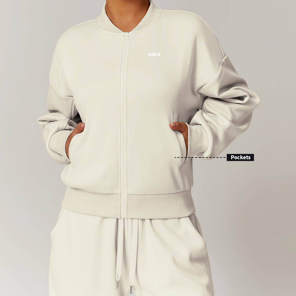 Women Active Wear Athleticwear Zipper Jacket Custom Logo