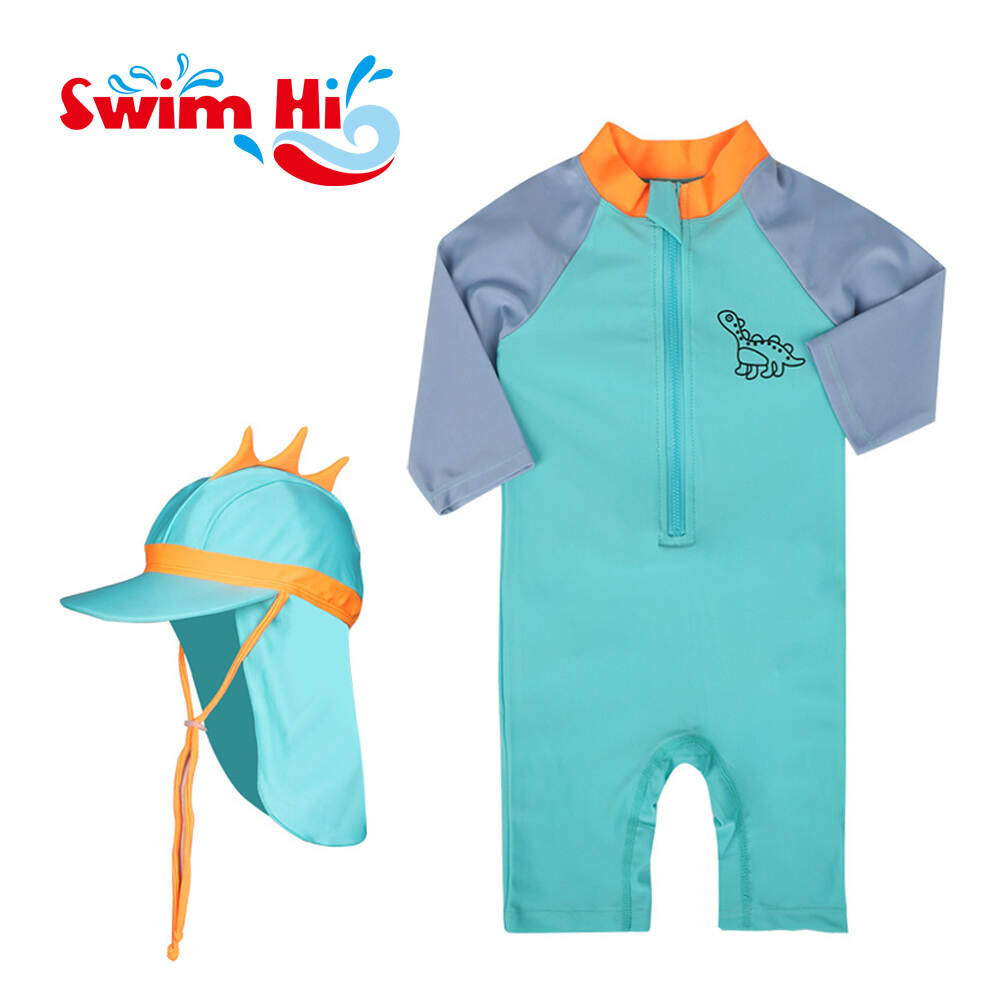 New Baby Toddler Boys Girls Swimsuit Cover Up Dinosaur Rash Guard Korea Style Beach Bathing Suit Children Swimwear Slip Over
