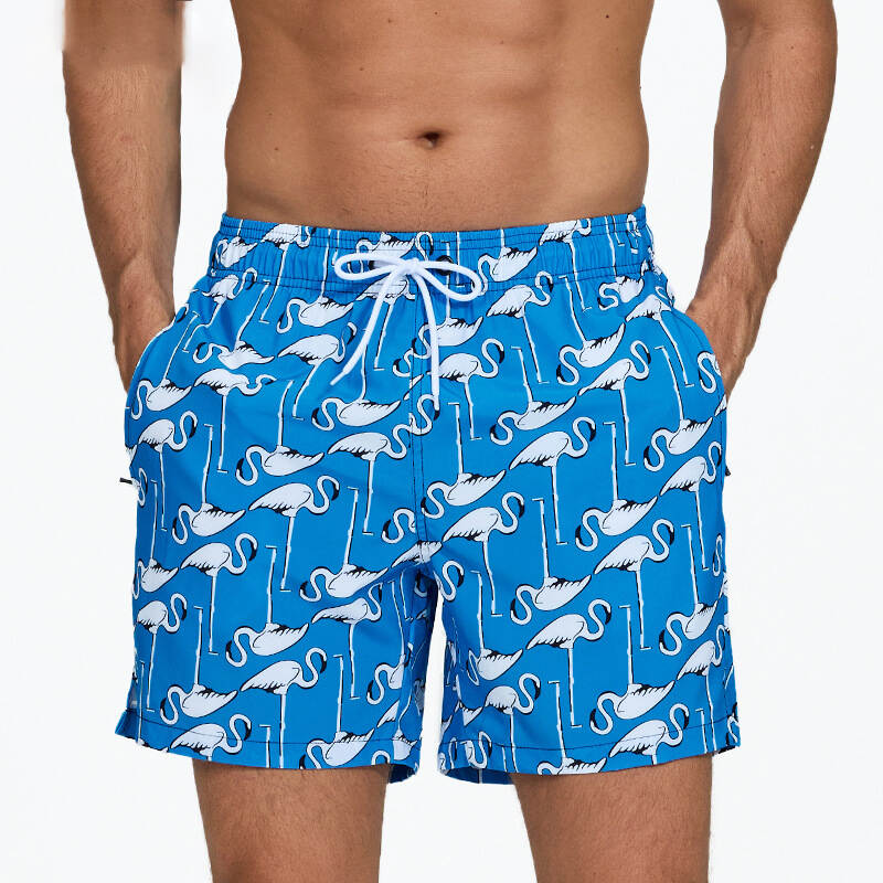 Wholesale Design Custom Logo Mens Polyester 4 Way Stretch Beach Pants Surf Beach Swim Board Shorts