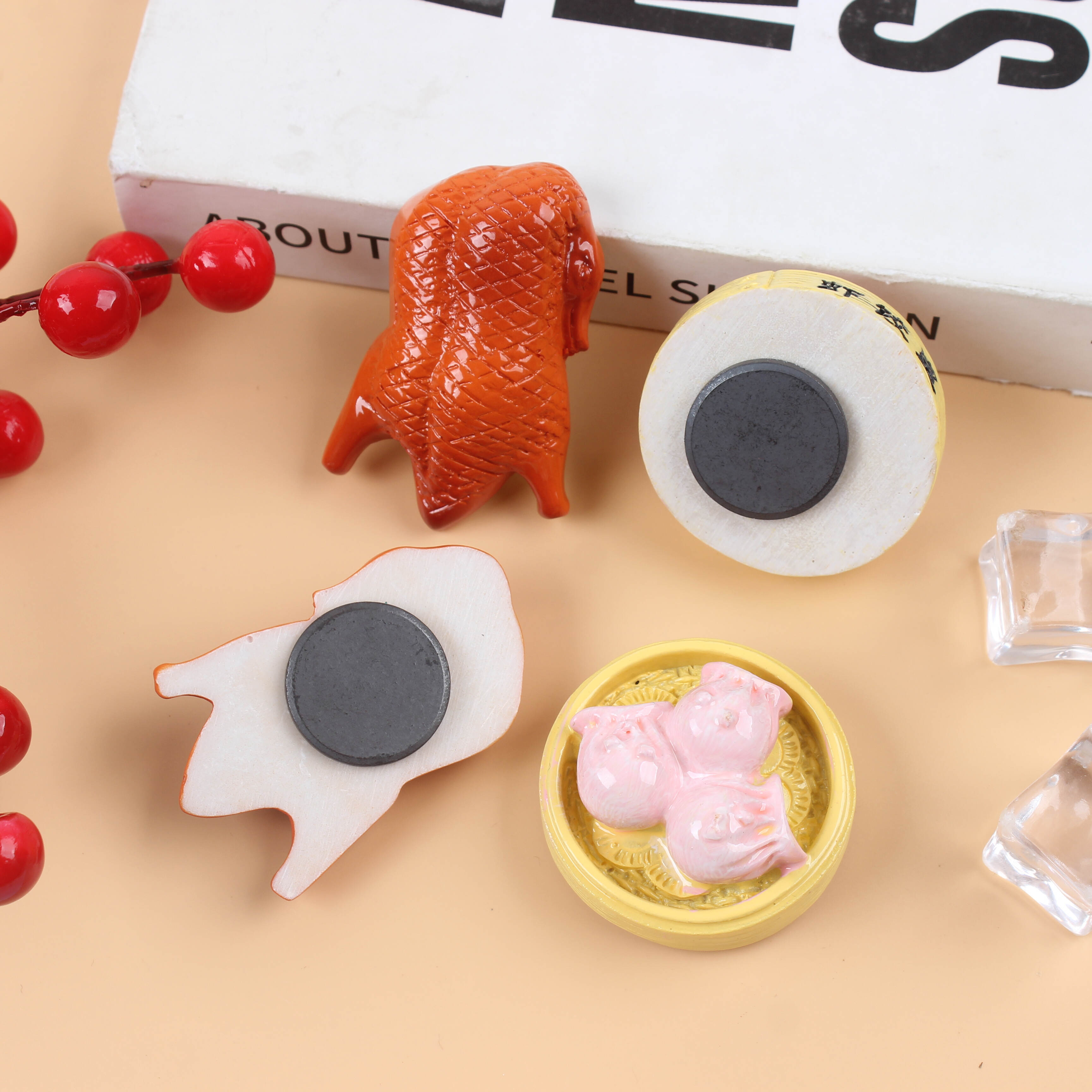 Wholesale 3D Resin Simulation Food Fridge Magnet Mini Ramen Noodle Bowl Fridge Magnet