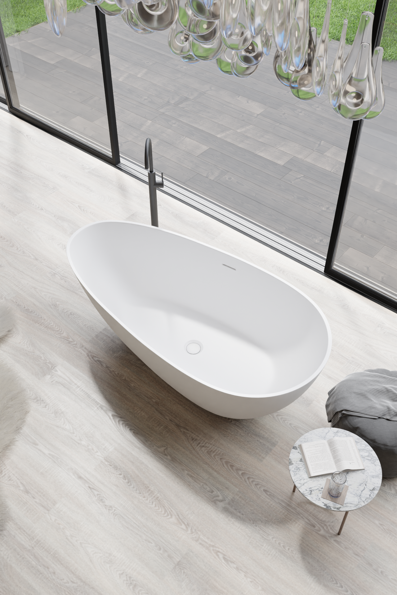 Acrylic Bathtub Artificial Stone Bathtub Transparent Bathtub Hot Tub Swim SPA