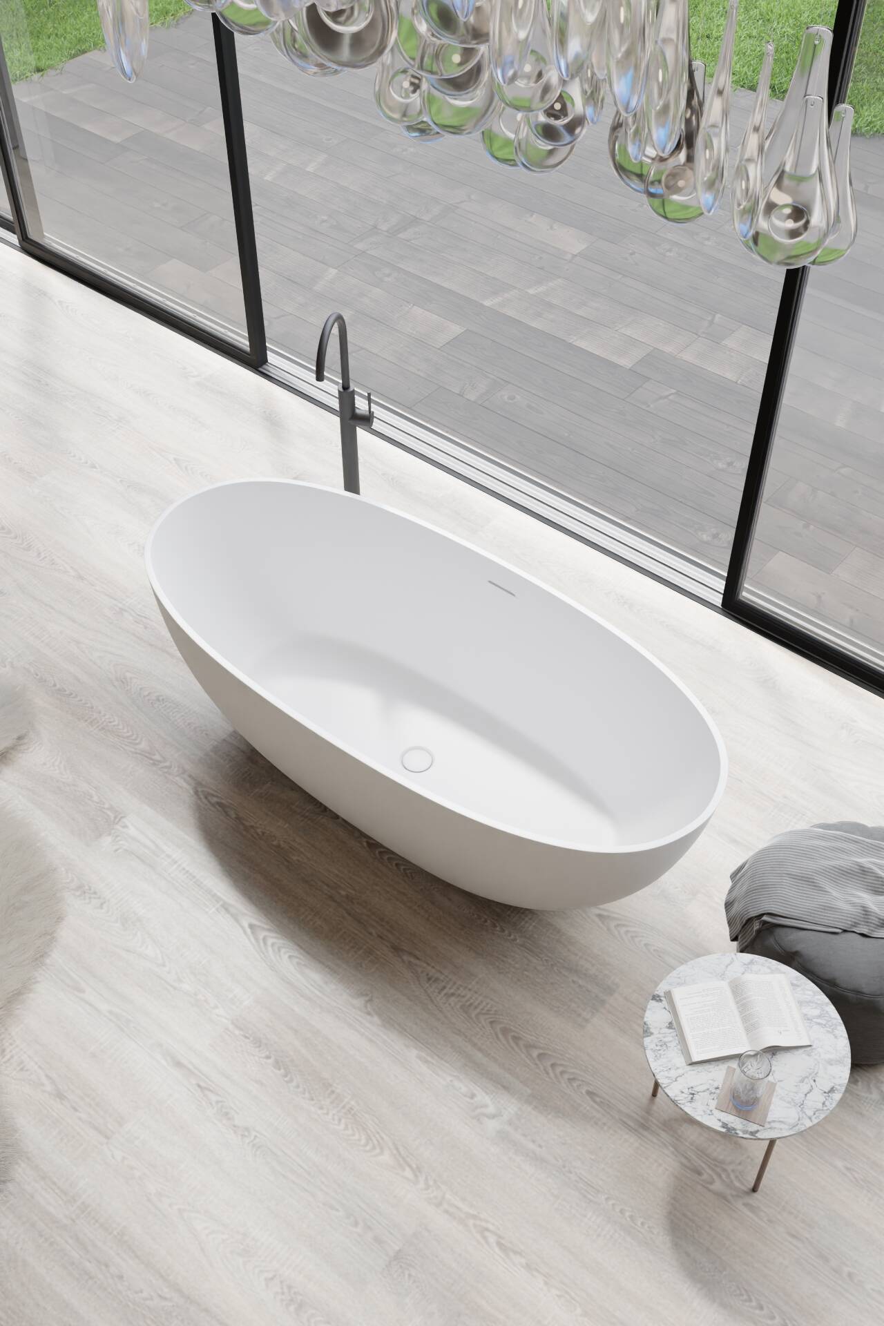Acrylic Bathtub Artificial Stone Bathtub Transparent Bathtub Hot Tub Swim SPA