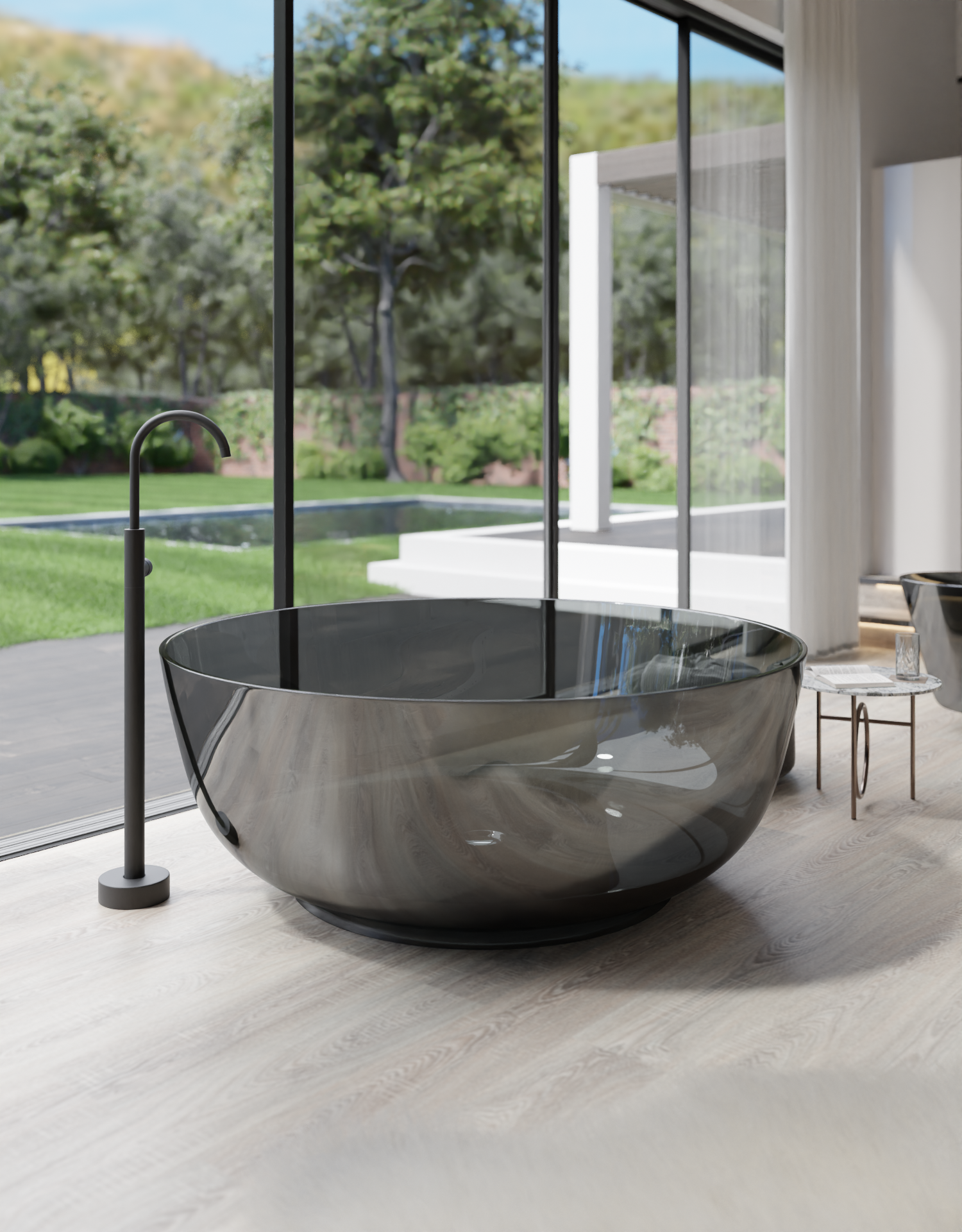 Acrylic Bathtub Artificial Stone Bathtub Transparent Bathtub Hot Tub Swim SPA