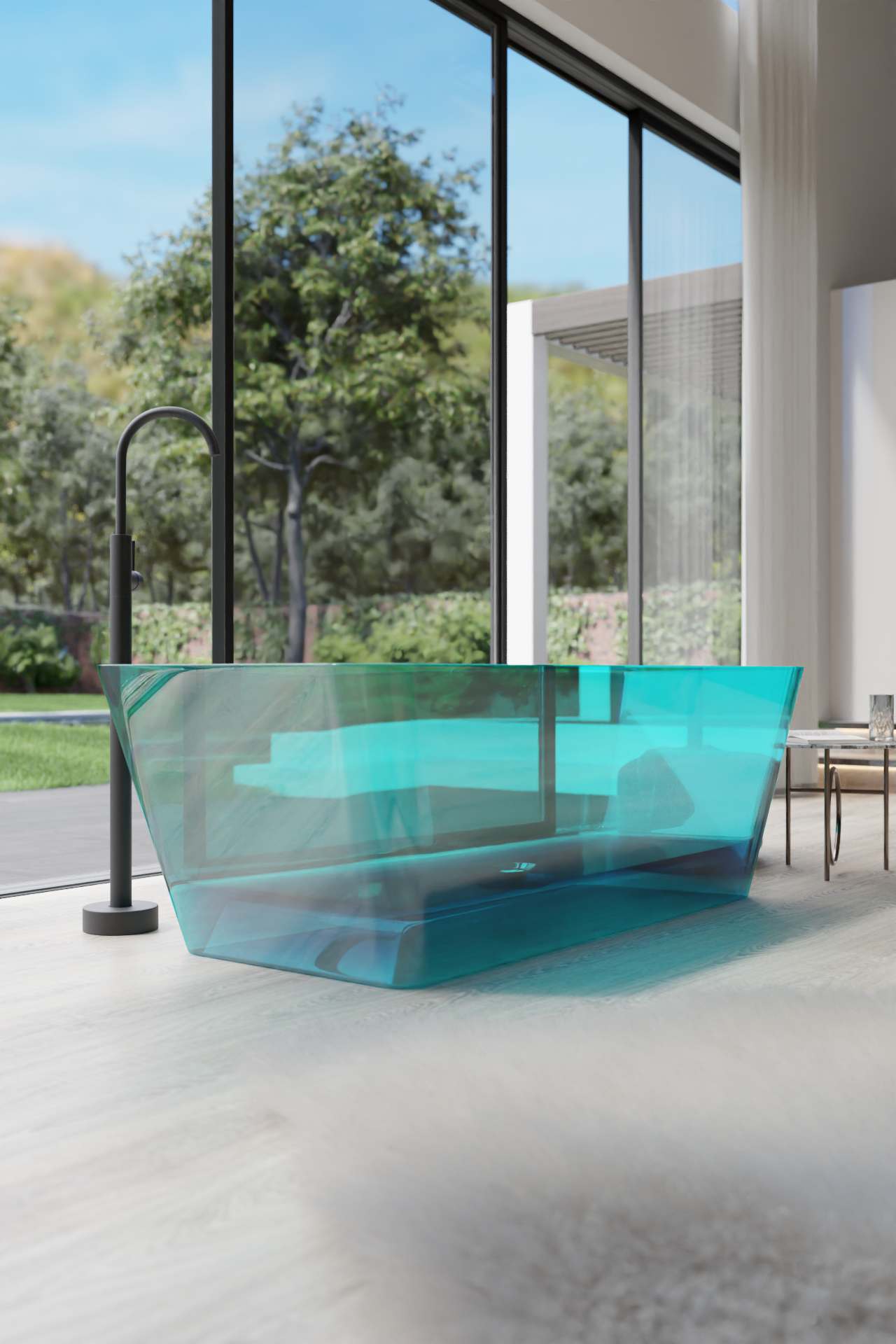 Acrylic Bathtub Artificial Stone Bathtub Transparent Bathtub Hot Tub Swim SPA