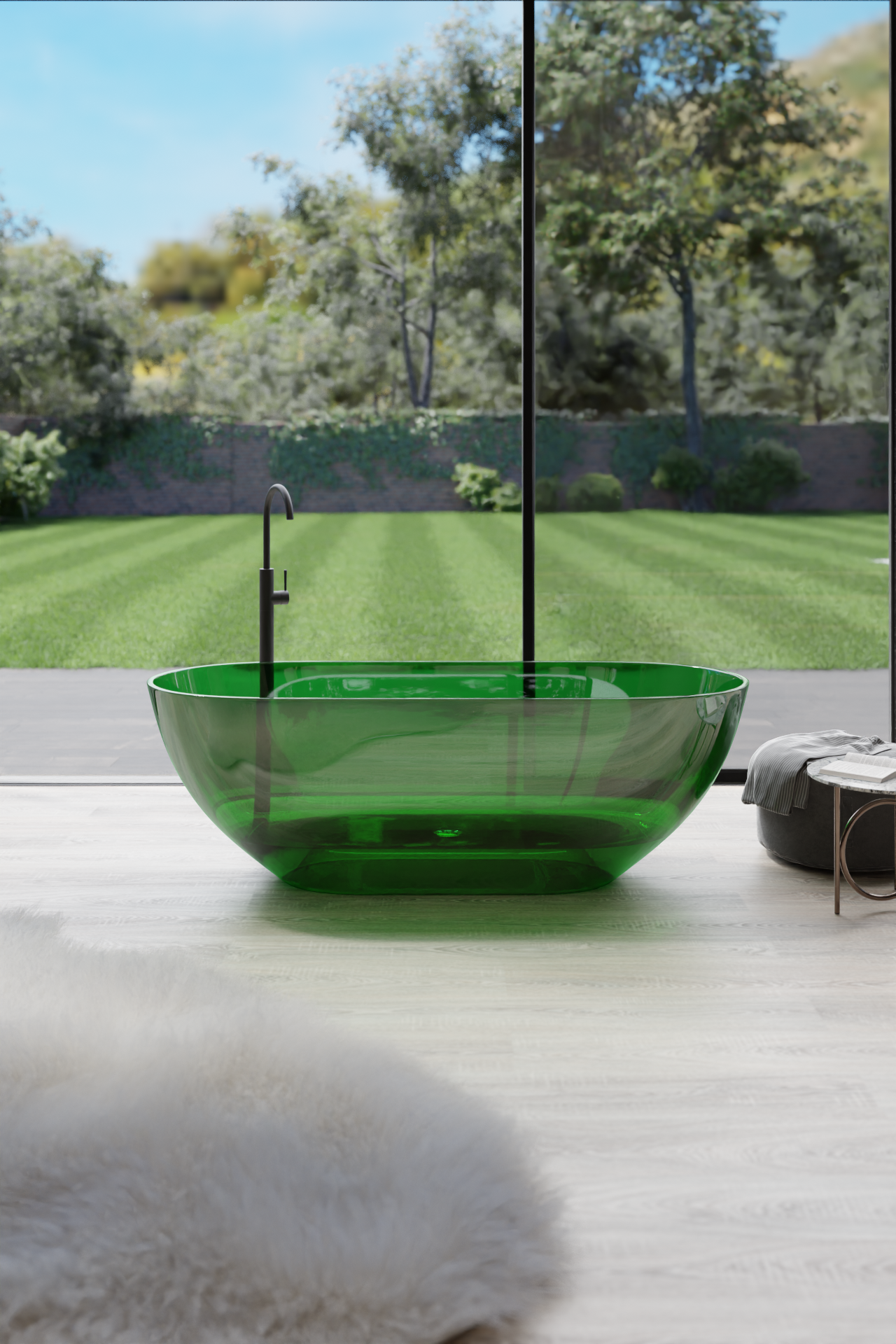Acrylic Bathtub Artificial Stone Bathtub Transparent Bathtub Hot Tub Swim SPA