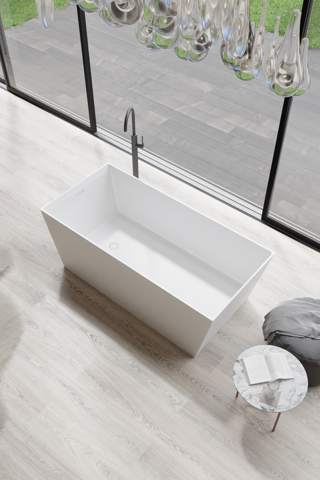 Acrylic Bathtub Artificial Stone Bathtub Transparent Bathtub Hot Tub Swim SPA