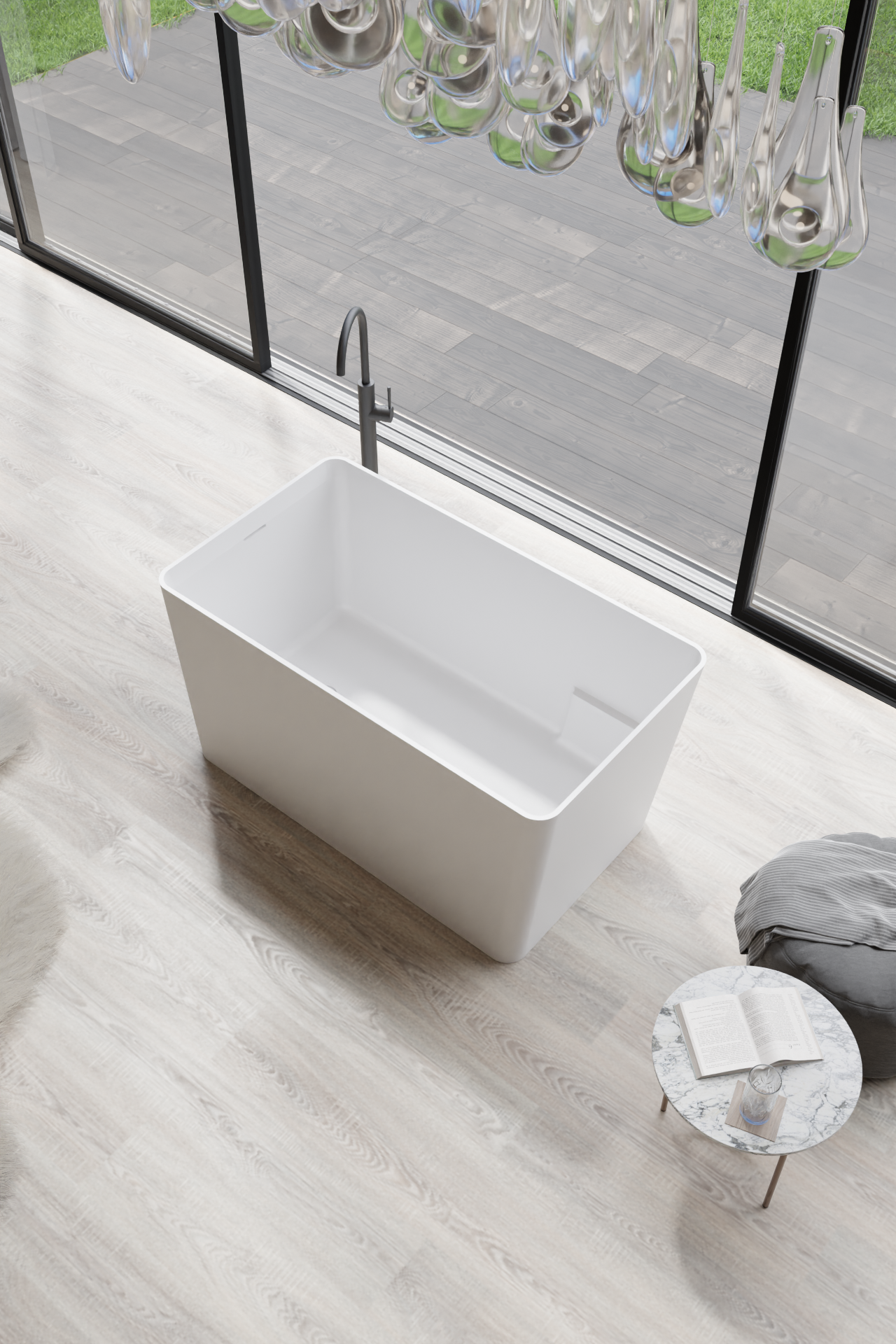 Acrylic Bathtub Artificial Stone Bathtub Transparent Bathtub Hot Tub Swim SPA