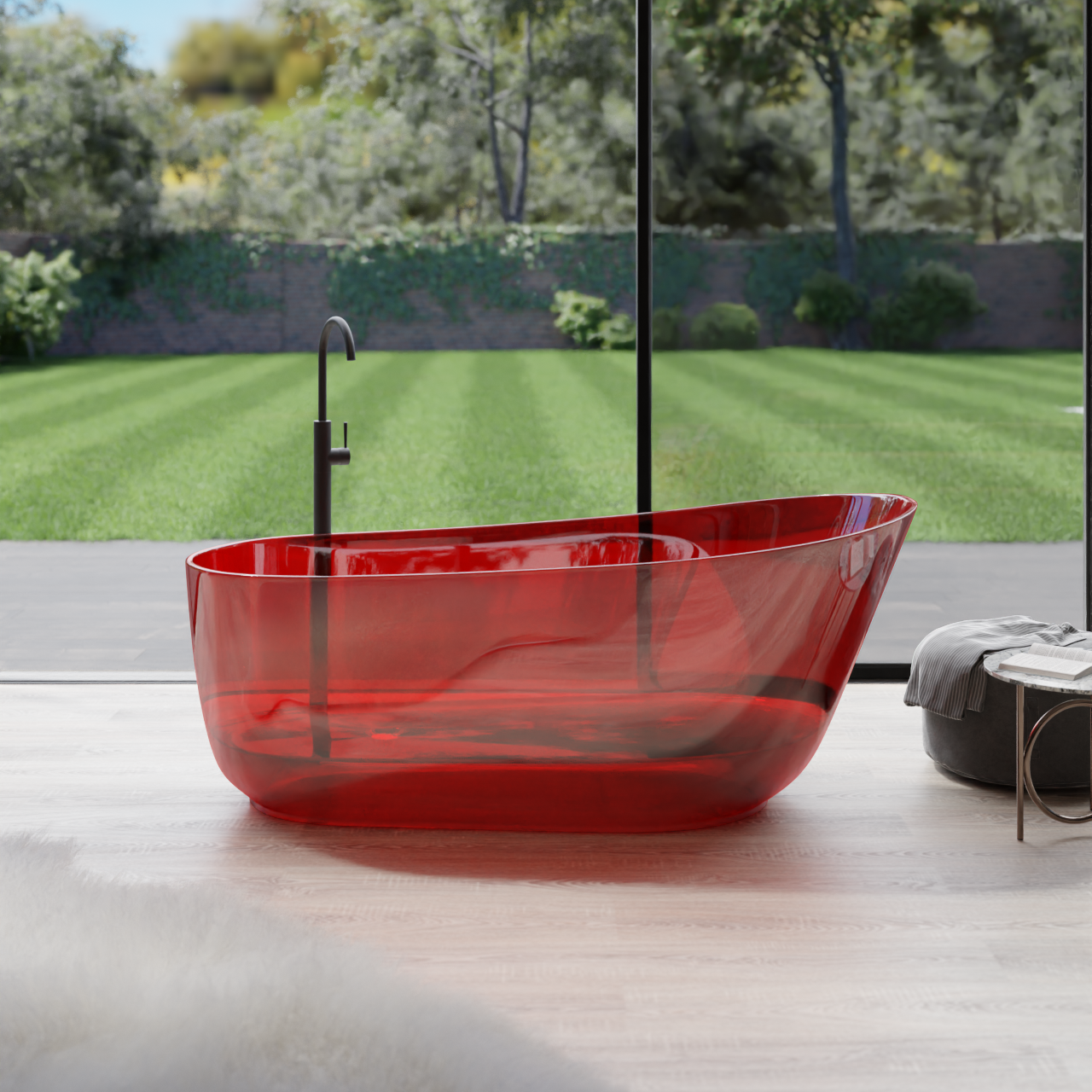 Acrylic Bathtub Artificial Stone Bathtub Transparent Bathtub Hot Tub Swim SPA
