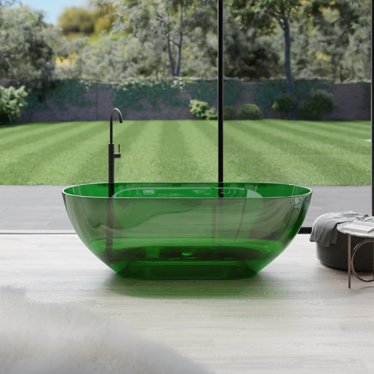 Acrylic Bathtub Artificial Stone Bathtub Transparent Bathtub Hot Tub Swim SPA