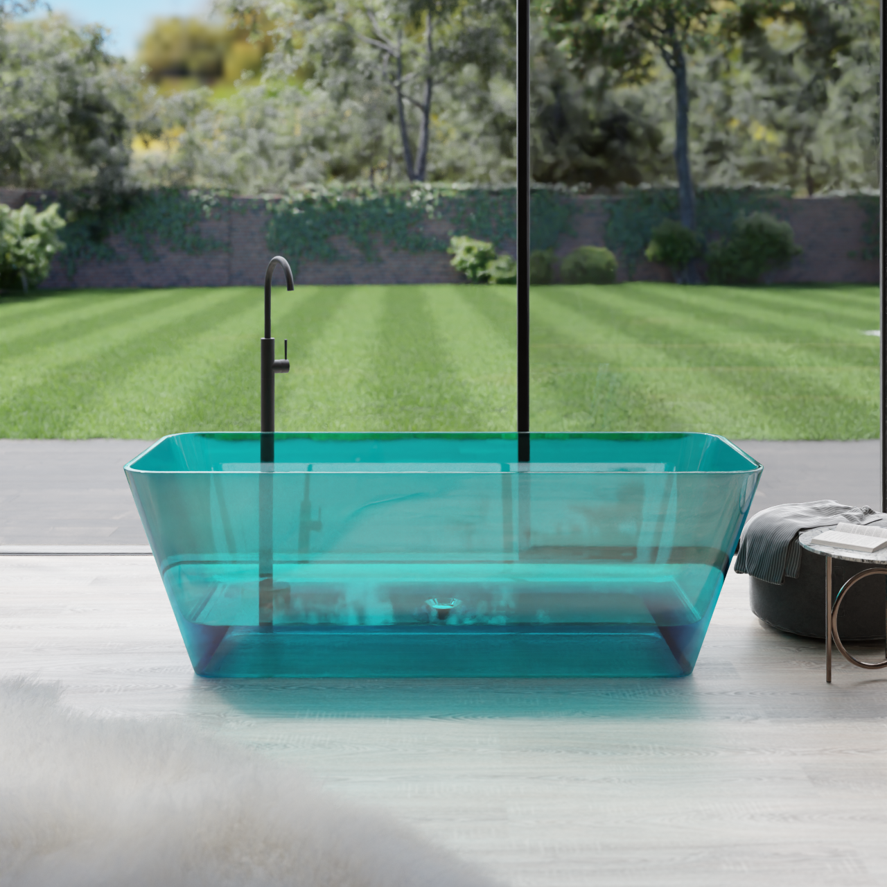 Acrylic Bathtub Artificial Stone Bathtub Transparent Bathtub Hot Tub Swim SPA