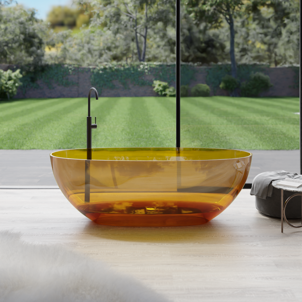 Acrylic Bathtub Artificial Stone Bathtub Transparent Bathtub Hot Tub Swim SPA