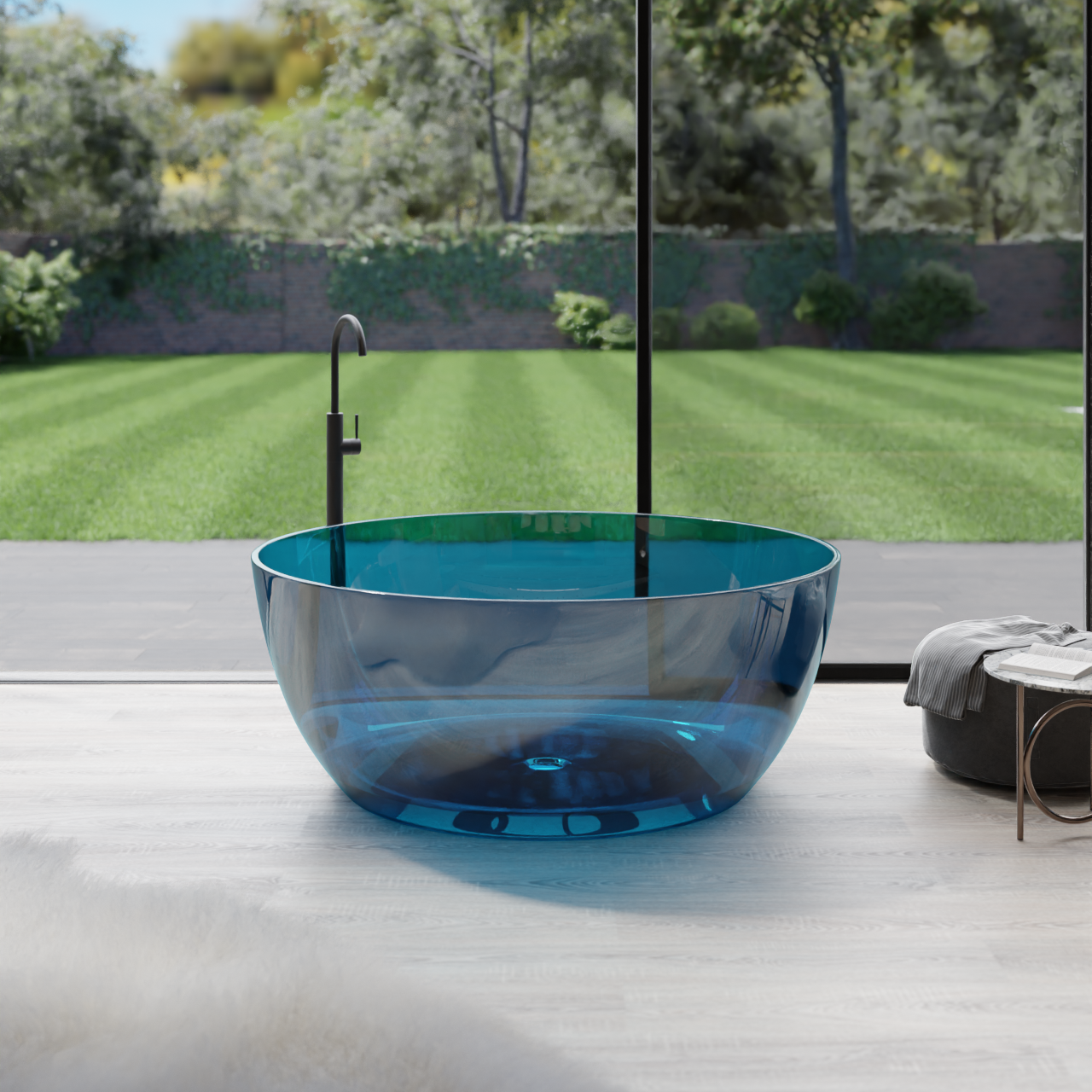 Acrylic Bathtub Artificial Stone Bathtub Transparent Bathtub Hot Tub Swim SPA