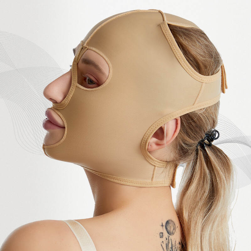 facial compression masks, post-liposuction, adjustable Velcro, OEM clinics