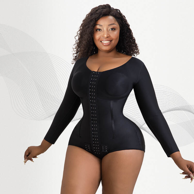 Post Surgery Bra Bodysuit with 270° Sponge Pad & Steel Bones | for Augmentation Recovery