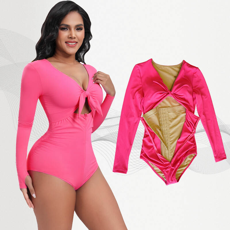 2-in-1 Tummy Control Swimsuit with Built-in Shapewear | Long Sleeve & UV Protection