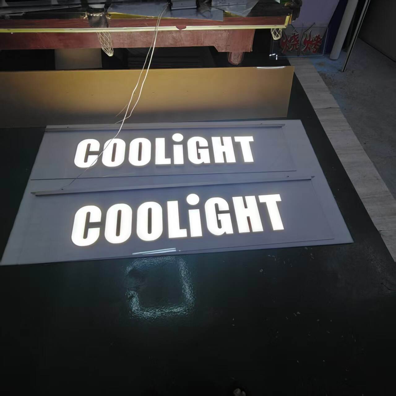Custom 3D LED Logo Advertising Signs Plug-Powered Multi-Color ...