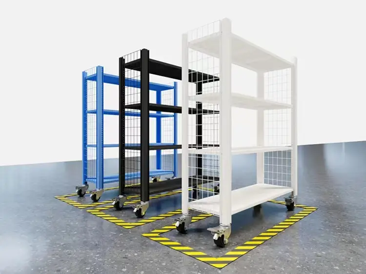 China Metal Shelf Rack With Wheels Factory Manufacturer