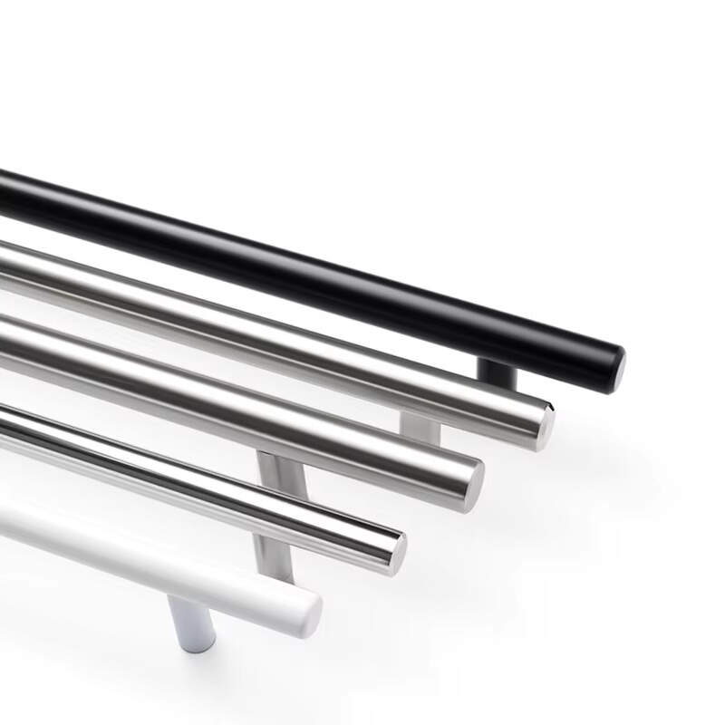 Stainless Steel Kitchen Furniture Modern Cabinet Door T Bar Pull Handles Drawer and Dresser Furniture Handles Knobs